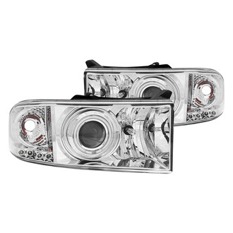 Anzo® - Driver and Passenger Side Chrome CCFL Halo Projector Headlights with Parking LEDs