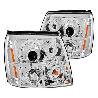 Anzo® - Driver and Passenger Side Chrome CCFL Halo Projector Headlights with Parking LEDs