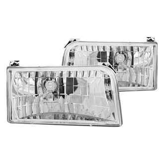 Anzo® - Driver and Passenger Side Chrome Euro Headlights