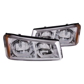 Anzo® - Driver and Passenger Side Chrome LED U-Bar™ Headlights