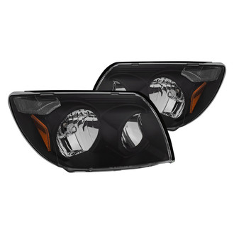 Anzo® - Driver and Passenger Side Black Euro Headlights
