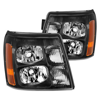 Anzo® - Driver and Passenger Side Black Euro Headlights