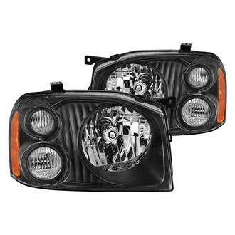 Anzo® - Driver and Passenger Side Black Euro Headlights