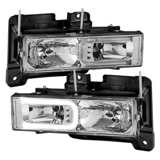 Anzo® - Driver and Passenger Side Chrome LED U-Bar™ Headlights