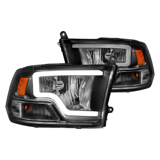Anzo® - Driver and Passenger Side Black LED U-Bar™ Headlights