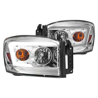 Anzo® - Driver and Passenger Side Chrome LED U-Bar™ Headlights