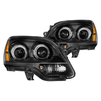 Anzo® - Driver and Passenger Side Black Projector Headlights