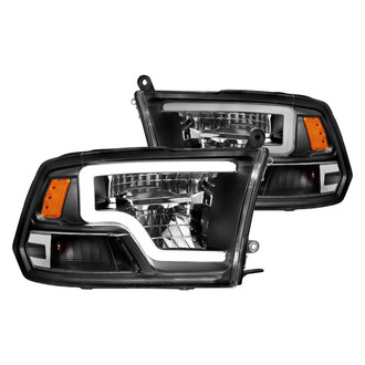 Anzo® - Driver and Passenger Side Black DRL Bar LED Headlights