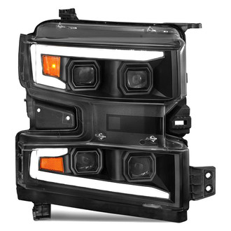 Anzo® - Passenger Side Black Sequential DRL Bar Projector LED Headlight