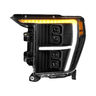 Anzo® - Z-Series Driver Side Black Sequential DRL Bar Projector LED Headlight