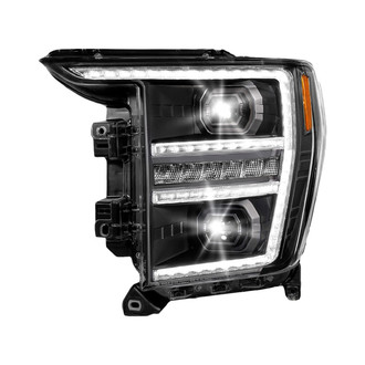 Anzo® - Driver Side Black Light Tube Projector LED Headlight with DRL and Sequential Turn Signal
