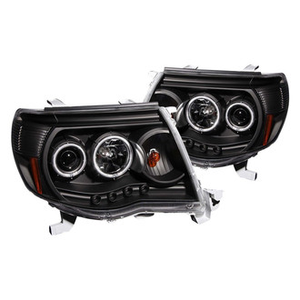 Anzo® - Driver and Passenger Side Black CCFL Halo Projector Headlights with Parking LEDs