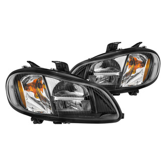 Anzo® - Driver and Passenger Side Black LED Euro Headlights