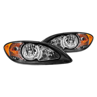 Anzo® - Driver and Passenger Side Black Euro Headlights