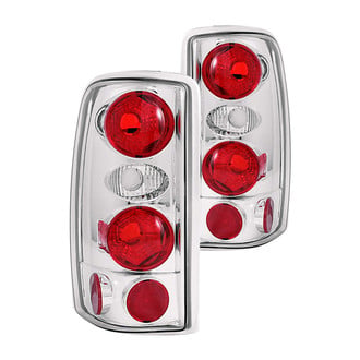 Anzo® - Driver and Passenger Side Chrome/Red Euro Tail Lights
