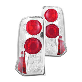 Anzo® - Driver and Passenger Side Chrome/Red Euro Tail Lights