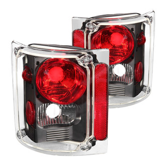 Anzo® - Driver and Passenger Side Black/Red Euro Tail Lights