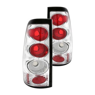 Anzo® - Driver and Passenger Side Chrome/Red Euro Tail Lights