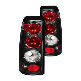 Anzo® - Driver and Passenger Side Black/Red Euro Tail Lights