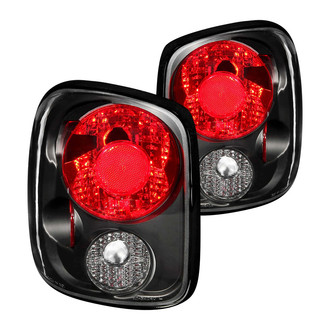 Anzo® - Driver and Passenger Side Black/Red Euro Tail Lights