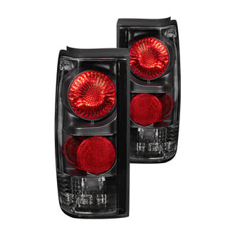Anzo® - Driver and Passenger Side Black/Red Euro Tail Lights