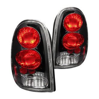Anzo® - Driver and Passenger Side Black/Red Euro Tail Lights