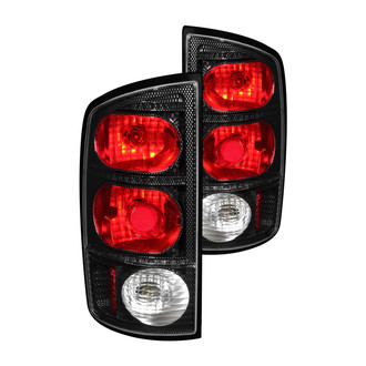Anzo® - Driver and Passenger Side Carbon Fiber/Red Euro Tail Lights