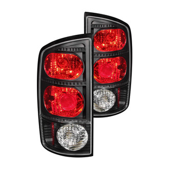 Anzo® - Driver and Passenger Side Black/Red Euro Tail Lights