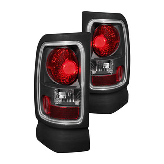 Anzo® - Driver and Passenger Side Black/Red Euro Tail Lights