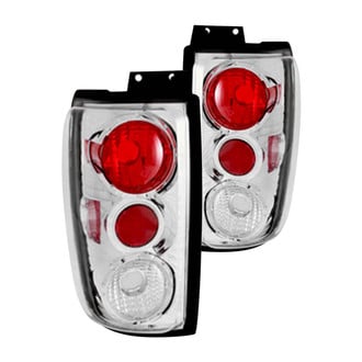Anzo® - Driver and Passenger Side Chrome/Red G2 Euro Tail Lights
