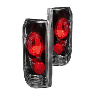 Anzo® - Driver and Passenger Side Black/Red Euro Tail Lights