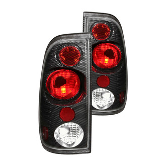 Anzo® - Driver and Passenger Side Carbon Fiber/Red G2 Euro Tail Lights
