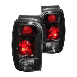 Anzo® - Driver and Passenger Side Black/Red Euro Tail Lights