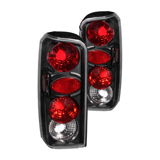 Anzo® - Driver and Passenger Side Black/Red Euro Tail Lights
