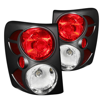 Anzo® - Driver and Passenger Side Black/Red Euro Tail Lights