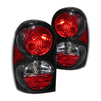 Anzo® - Driver and Passenger Side Black/Red Euro Tail Lights