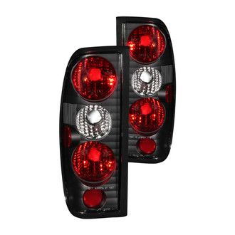 Anzo® - Driver and Passenger Side Black/Red Euro Tail Lights