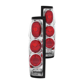 Anzo® - Driver and Passenger Side Chrome/Red G2 Euro Tail Lights
