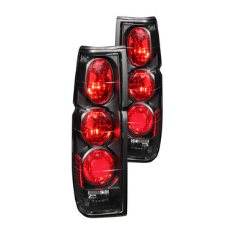 Anzo® - Driver and Passenger Side Black/Red G2 Euro Tail Lights