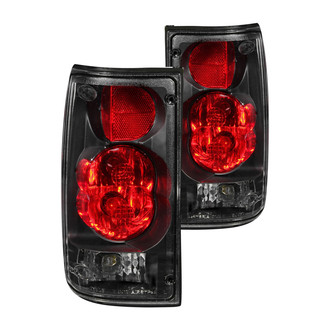 Anzo® - Driver and Passenger Side Black/Red G2 Euro Tail Lights