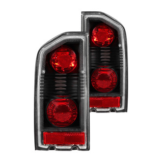 Anzo® - Driver and Passenger Side Black/Red Euro Tail Lights