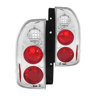 Anzo® - Driver and Passenger Side Chrome/Red Euro Tail Lights