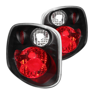 Anzo® - Driver and Passenger Side Black/Red Euro Tail Lights