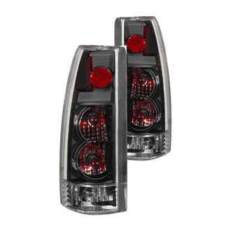 Anzo® - Driver and Passenger Side Black Euro Tail Lights