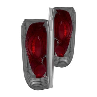 Anzo® - Driver and Passenger Side Chrome Red/Smoke G2 Euro Tail Lights