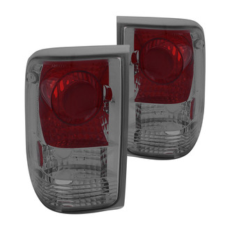 Anzo® - Driver and Passenger Side Chrome Red/Smoke Euro Tail Lights
