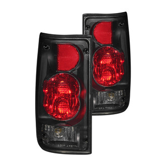 Anzo® - Driver and Passenger Side Black Red/Smoke G2 Euro Tail Lights