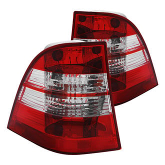 Anzo® - Driver and Passenger Side Chrome/Red Euro Tail Lights