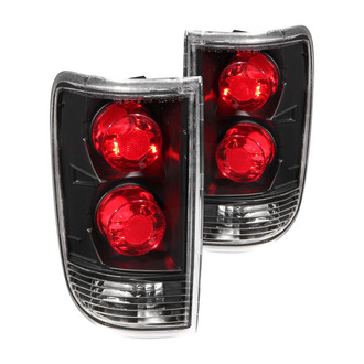 Anzo® - Driver and Passenger Side Black Red/Smoke Euro Tail Lights