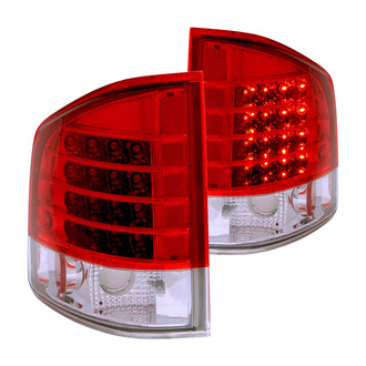 Anzo® - Driver and Passenger Side Chrome/Red LED Tail Lights